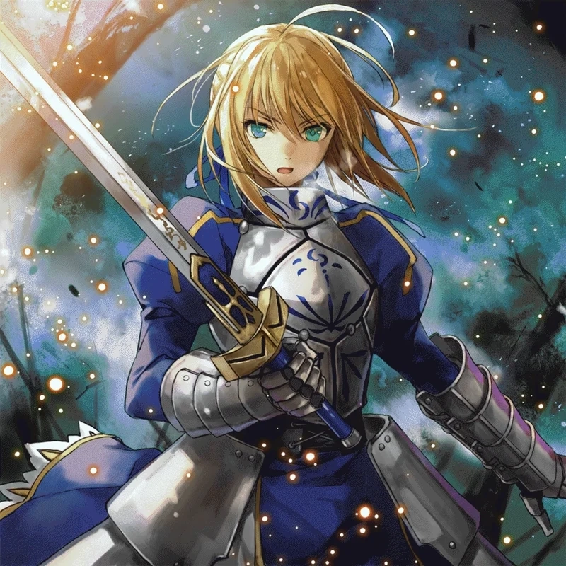 Anime Saber nổi bật với khí chất lãnh đạm và sức mạnh phi thường