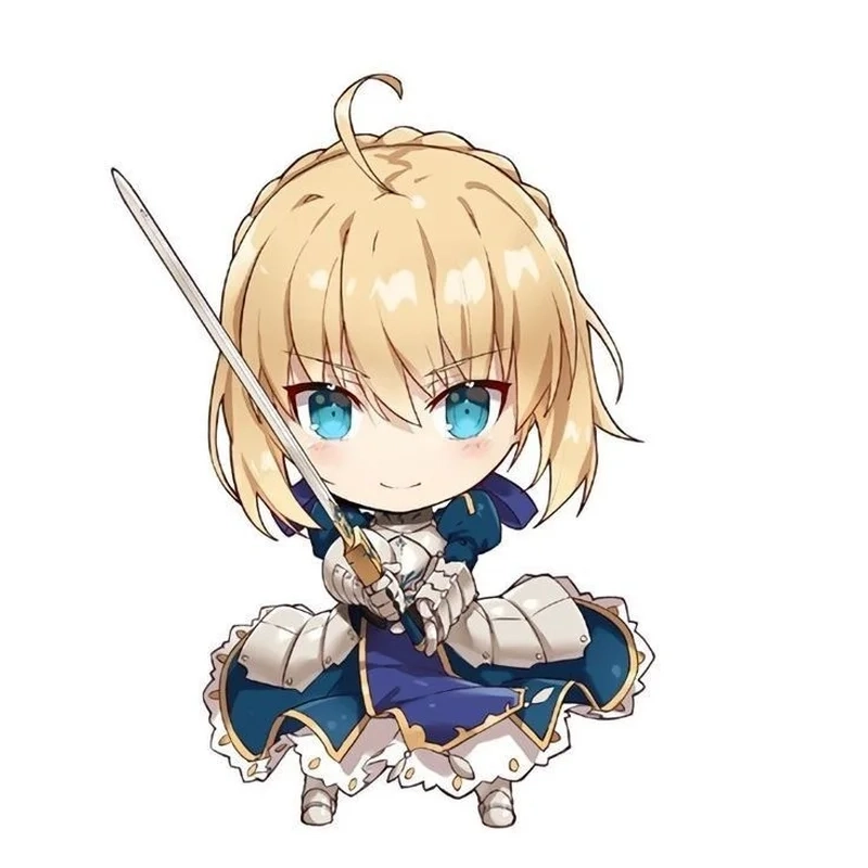 Saber chibi mang phong cách dễ thương với đôi mắt to tròn