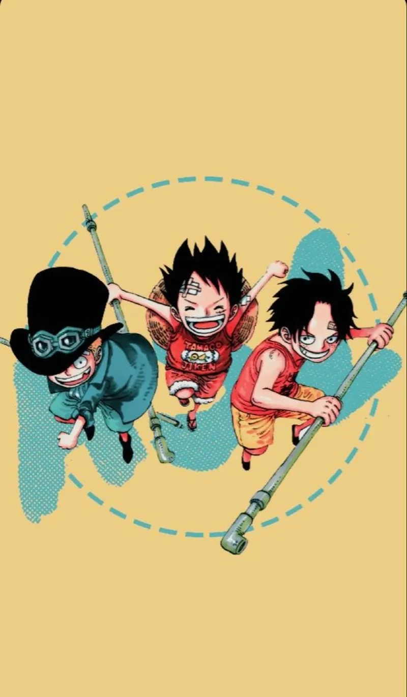 Hình vẽ Ace x Sabo x Luffy dj siêu sáng tạo