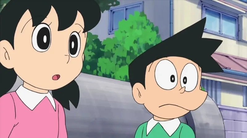 Tình huống hài hước giữa Shizuka và Suneo trong truyện