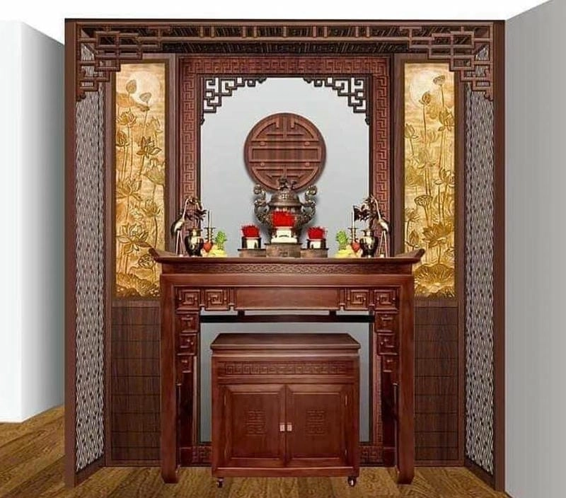Tư vấn chọn mẫu vách ngăn bàn thờ phù hợp diện tích