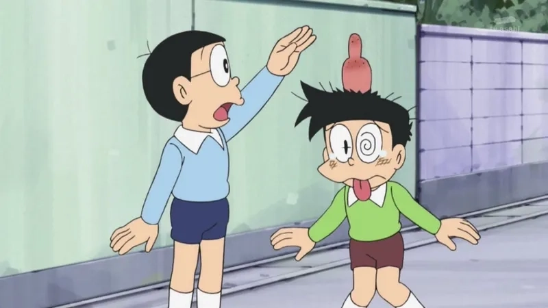 Những tình huống hài hước của nhóm bạn trong Nobita và Doraemon và Shizuka và Chaien và Suneo