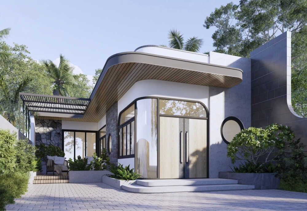 Ngắm mẫu nhà cấp 4 chữ l đẹp giá rẻ thiết kế hiện đại