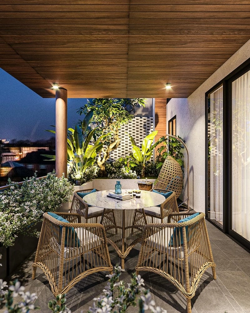 Tuyển chọn những kiểu trang trí ban công đẹp