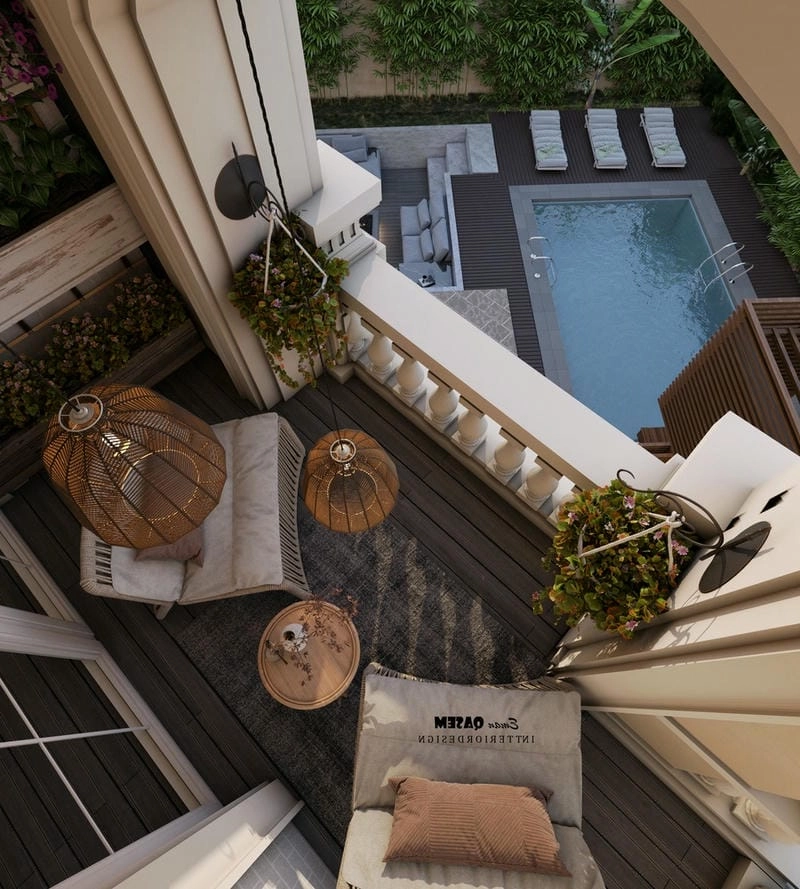 Tinh tế với trang trí ban công nhà ống