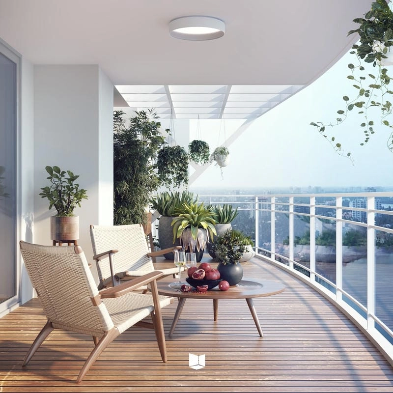 Không gian sống đẹp nhờ trang trí ban công nhỏ đẹp