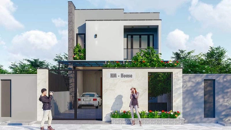 mẫu nhà 1 trệt 1 lửng 1 lầu đẹp tối ưu không gian linh hoạt