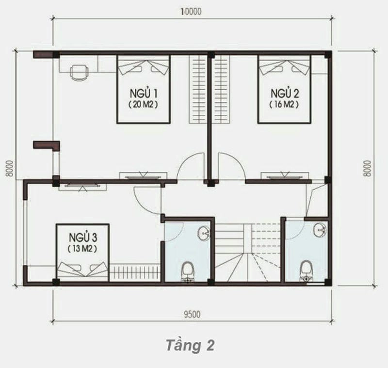 Khám phá mẫu nhà ngang 8m đại 9m độc đáo đẹp