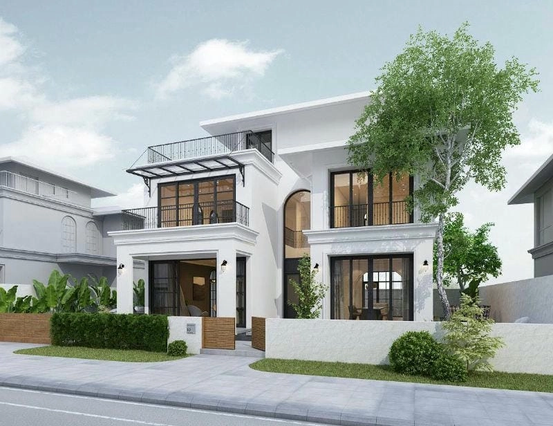 mẫu thiết kế nhà biệt thự đẹp 2 tầng gợi ý chọn kiểu sang trọng