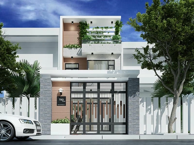 mẫu cổng nhà ống đẹp 2019 thiết kế đơn giản tinh tế