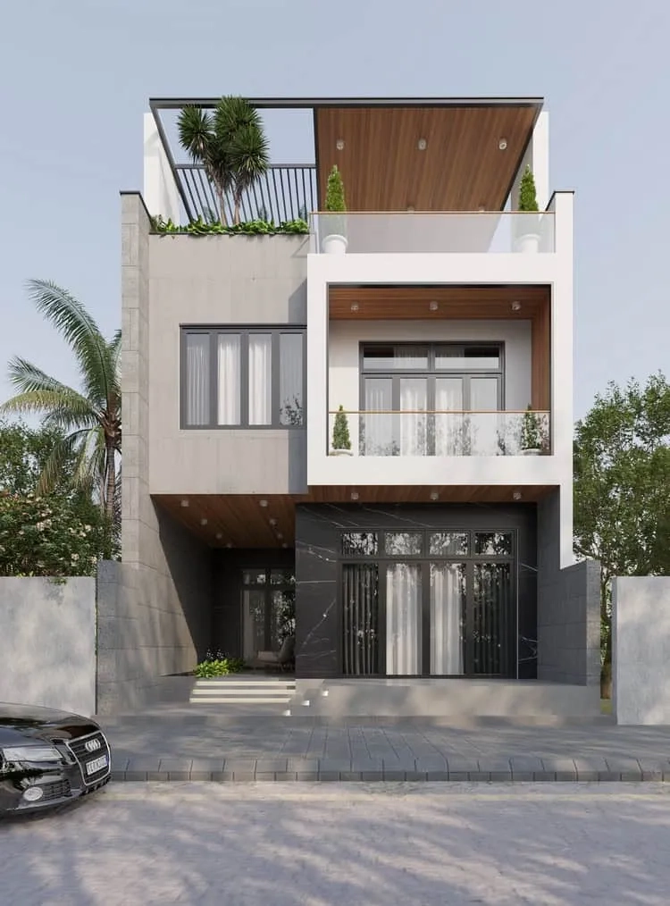 Khám phá mẫu nhà ống 2 tầng kiểu pháp thiết kế nhà ống hiện đại
