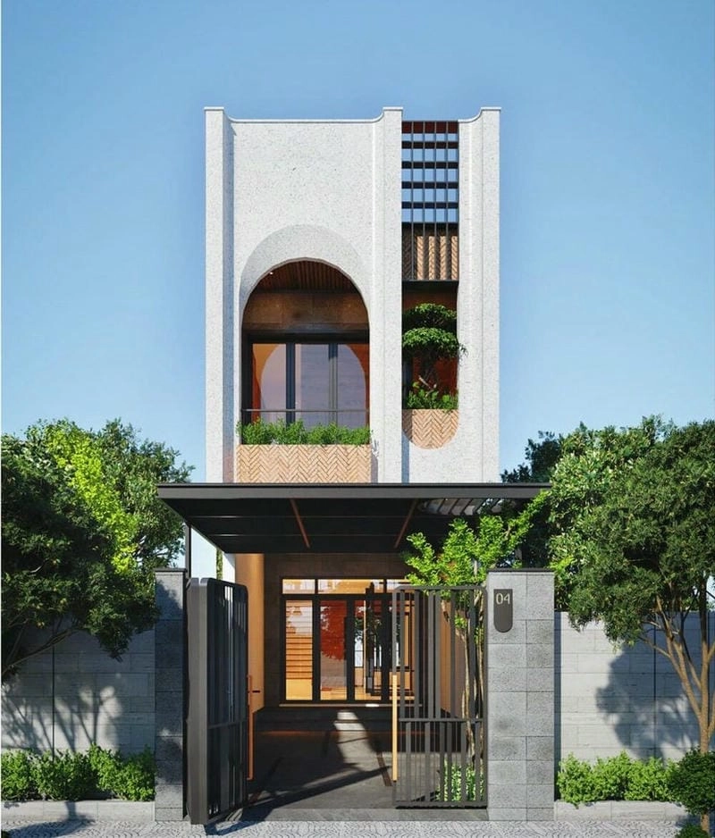 Ngắm nhìn mẫu nhà phố mặt tiền đẹp 6x20m độc đáo