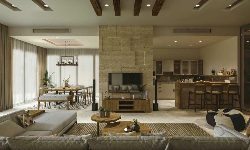 cách phối màu sơn phòng khách nhà ống lựa chọn gam màu nổi bật