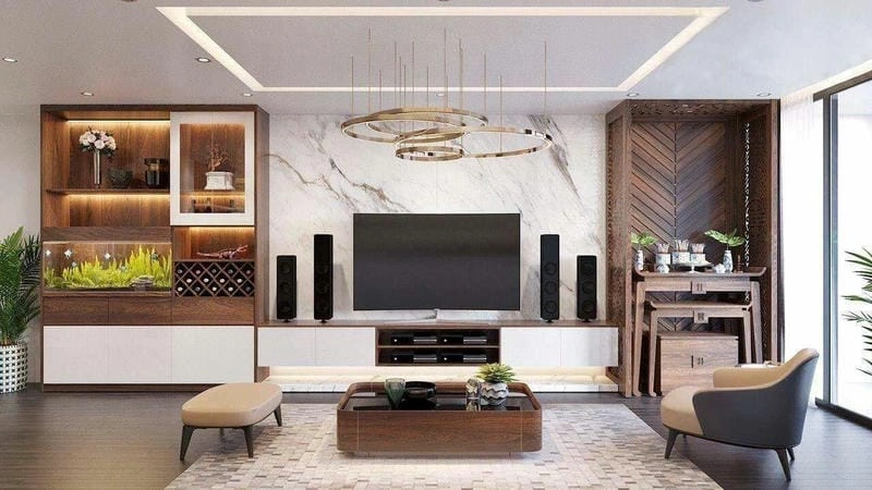 mẫu gạch lát nền phòng khách nhà ống lựa chọn bền đẹp tinh tế