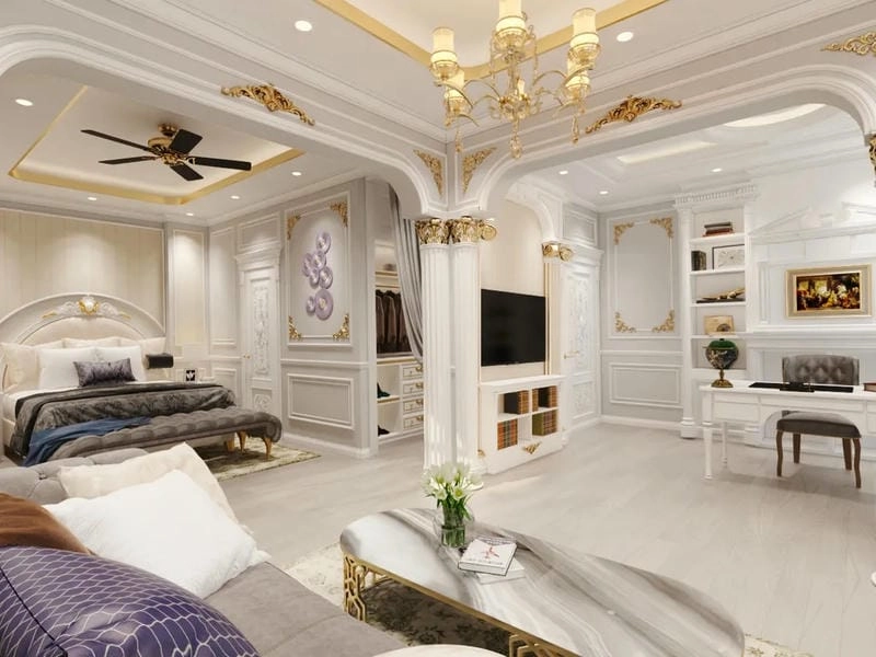 mẫu sơn phào chỉ trần nhà sang trọng chuẩn xu hướng