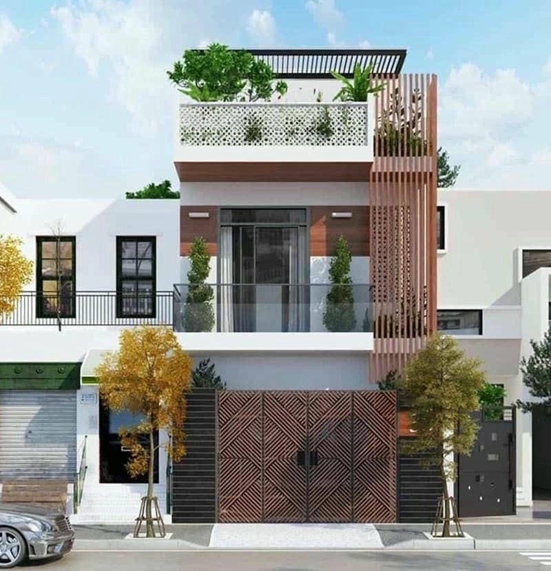 Phong cách tối giản cho mẫu nhà cấp 4 có sân thượng