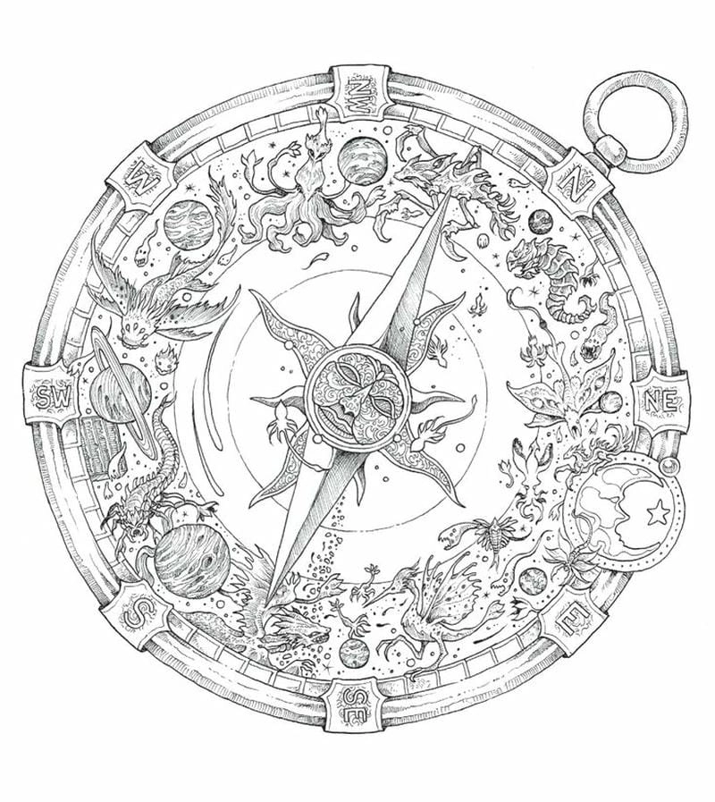 Bé thích mê tranh tô màu anime 12 cung hoàng đạo dễ thương