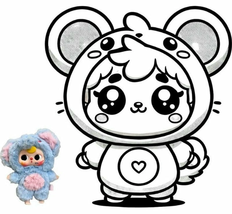 Sáng tạo cùng tranh tô màu baby three 12 cung hoàng đạo không màu