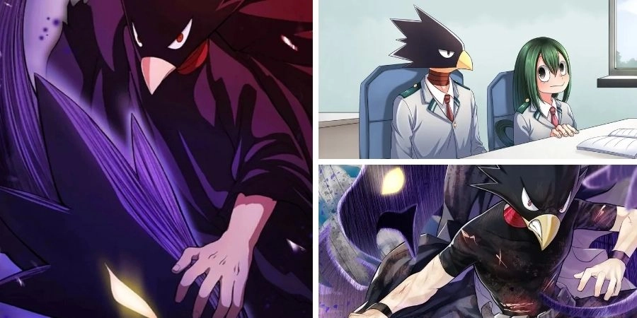 Tokoyami hiện lên huyền bí và sắc lạnh qua từng góc ảnh