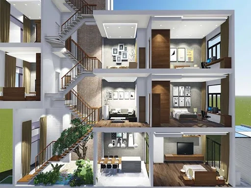 Xem ngay mẫu nhà phố 10x12m tiện nghi