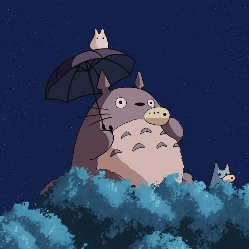 Hình nền Totoro đơn giản mà đầy sức hút từ Ghibli