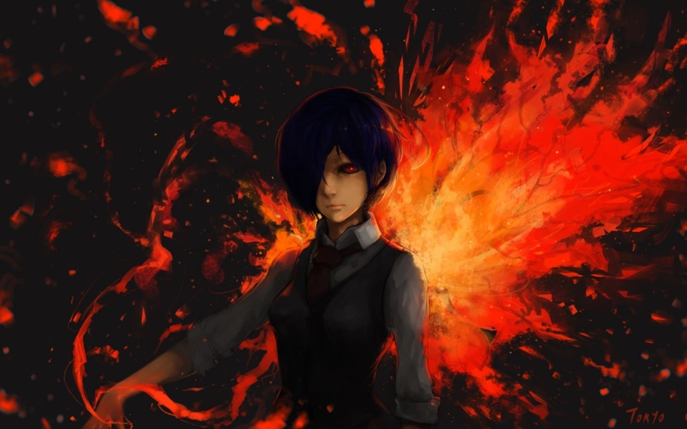 Touka Kirishima fanart đầy màu sắc và chiều sâu cảm xúc