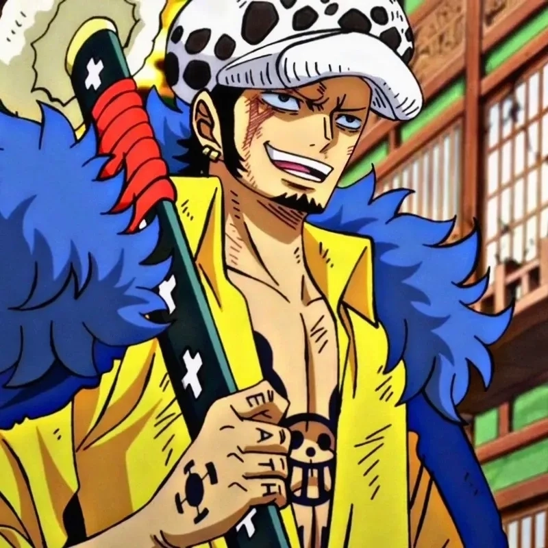 Trafalgar D Water Law tattoo nổi bật với họa tiết đặc trưng