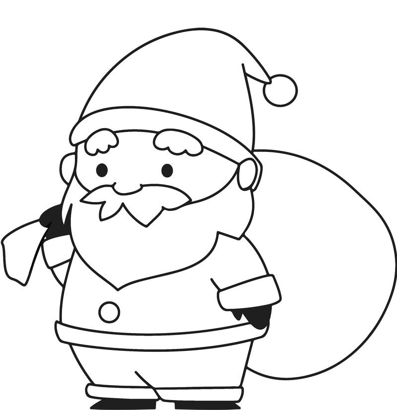Khám phá bộ tranh tô màu ông già noel cho bé siêu xinh