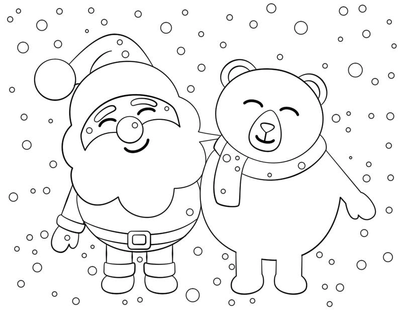 Tô ngay với mẫu tô màu hình ông già noel cho mùa lễ