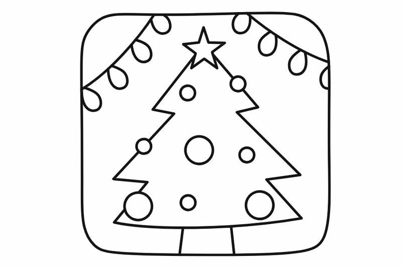 Mẫu tô màu cây thông noel cho bé phù hợp mọi lứa tuổi