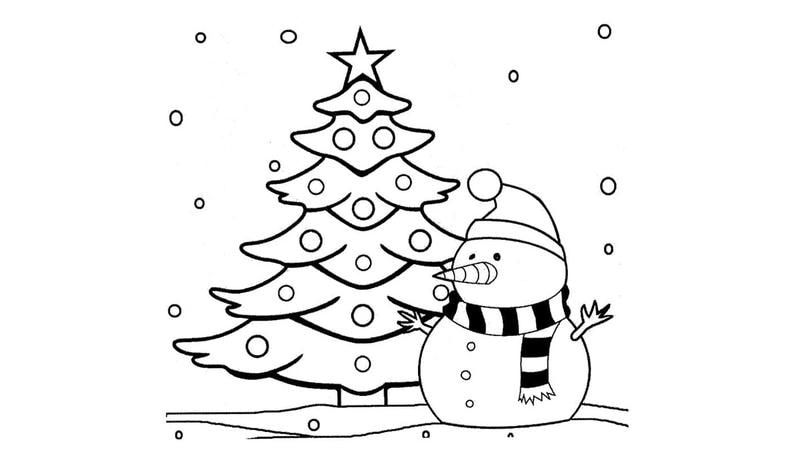Khám phá tranh tô màu tranh tô màu vẽ cây thông noel siêu đẹp