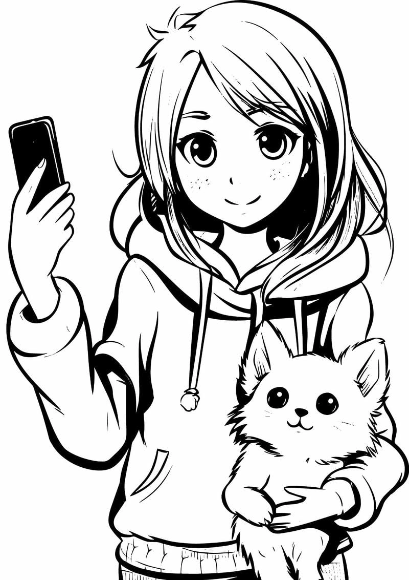 Rèn luyện sáng tạo với bộ tô màu anime cute sắc màu ngọt ngào