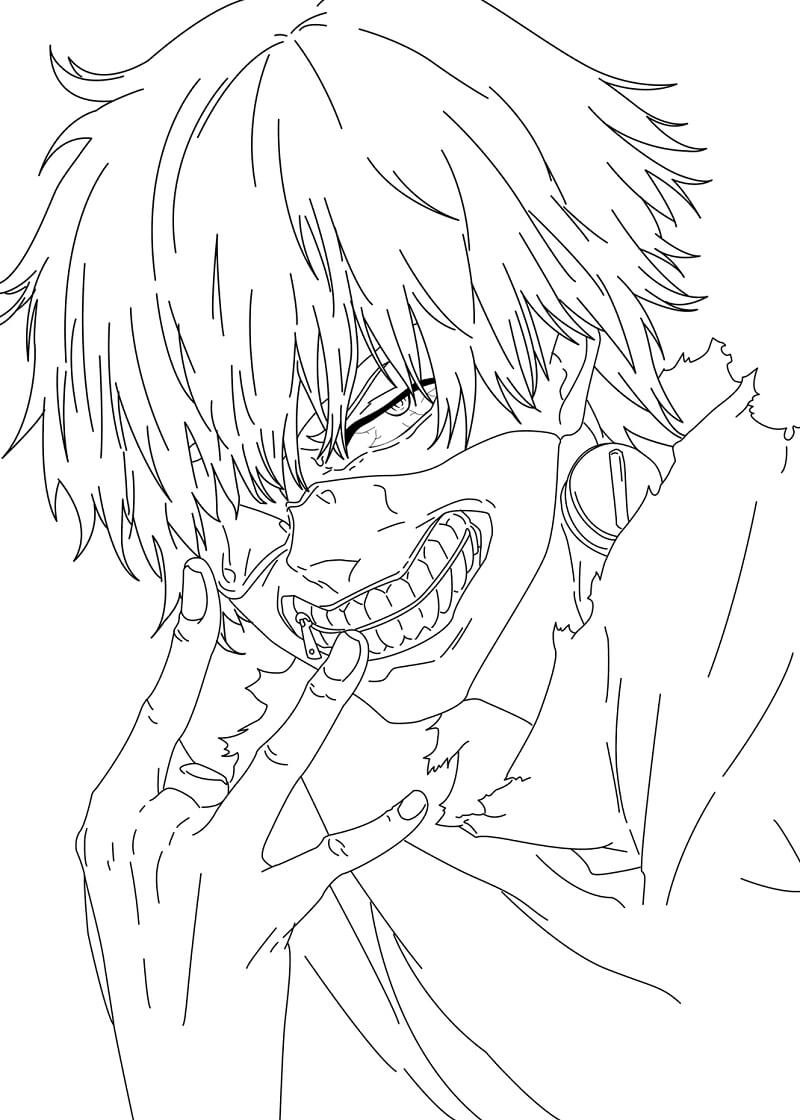Xem ngay lạnh lùng tranh tô màu anime boy ngầu