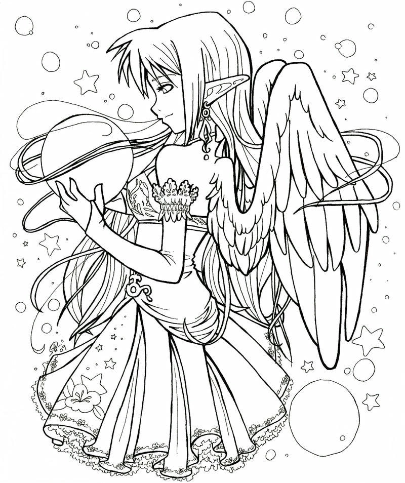 Sách tô màu Coloring Book Cute Tranh Tô Màu Anime Girl Ngầu