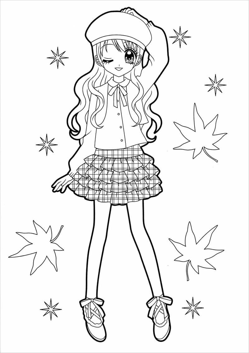 Phong cách ngầu với Tô Màu Anime Girl Cool Ngầu
