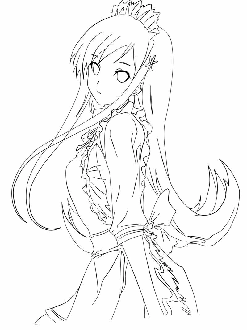 Đắm chìm trong Hình Tô Màu Anime Nữ Cute dễ thương