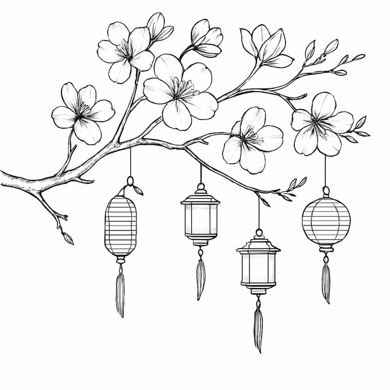 Sáng tạo cùng tô màu hình vẽ bông hoa 5 cánh đẹp