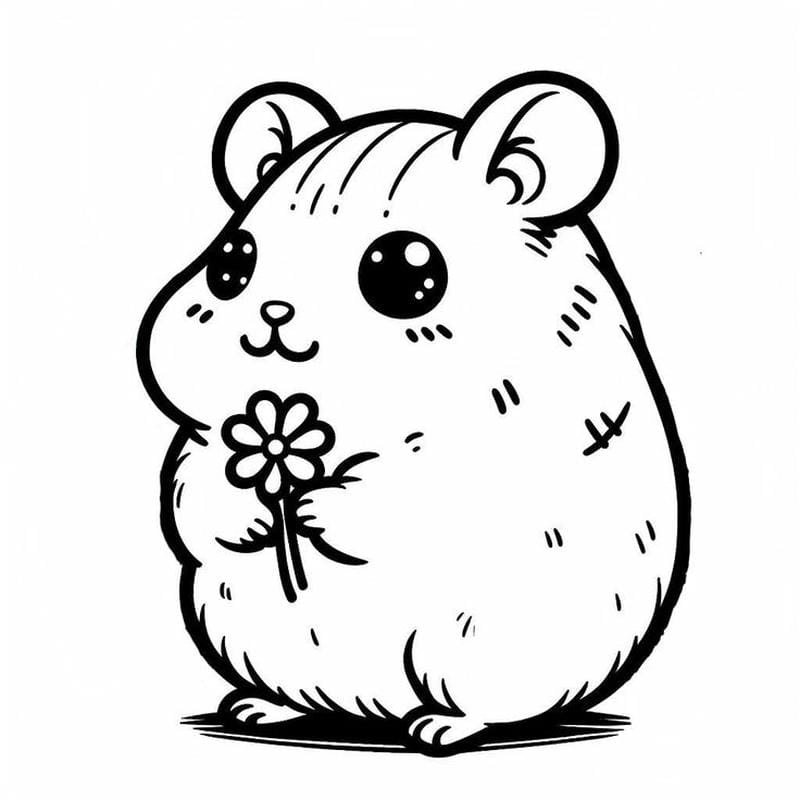 Hình tô màu capybara dễ thương cùng bé sáng tạo đầy màu sắc