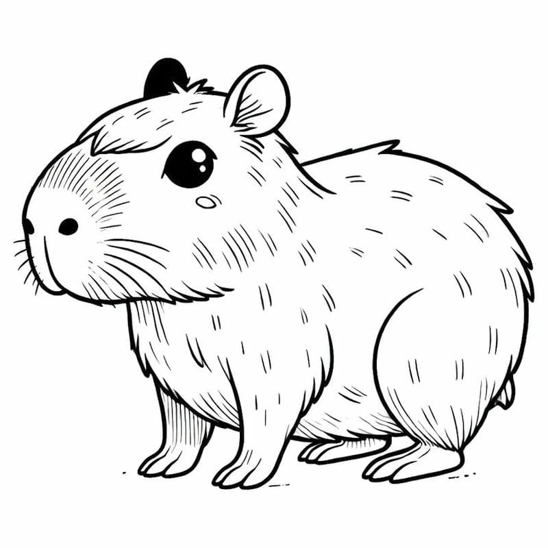 Capybara tô màu cho bé là món quà tuyệt vời nuôi dưỡng sáng tạo
