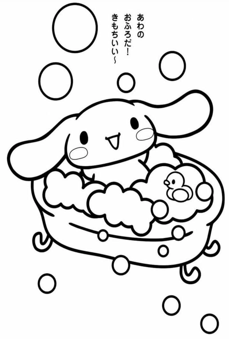 Khám phá tranh tô màu hình cinnamoroll dễ thương cho bé