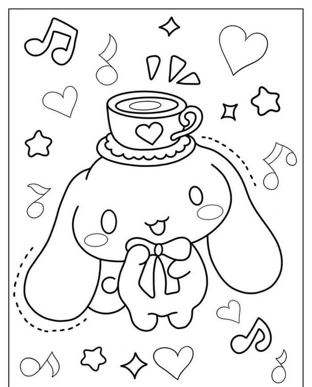 Bé yêu in hình tô màu cinnamoroll để sáng tạo mỗi ngày