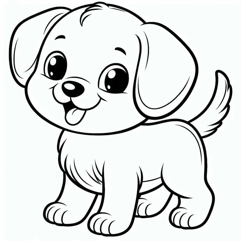 Bé yêu hình con chó cho bé tô màu siêu cute