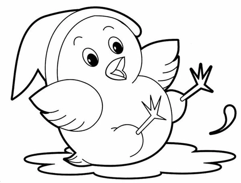 Bé yêu hình ảnh con gà cho trẻ tô màu