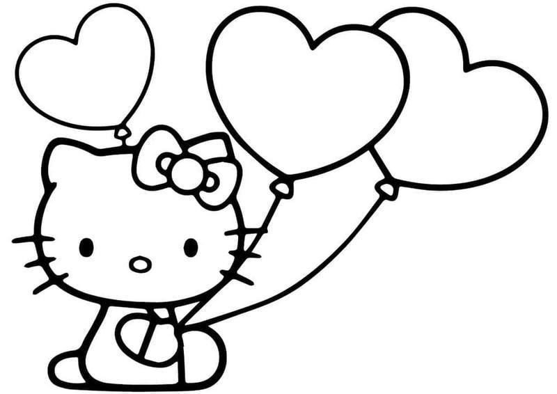 Sáng tạo cùng tô màu mèo Kitty dễ thương