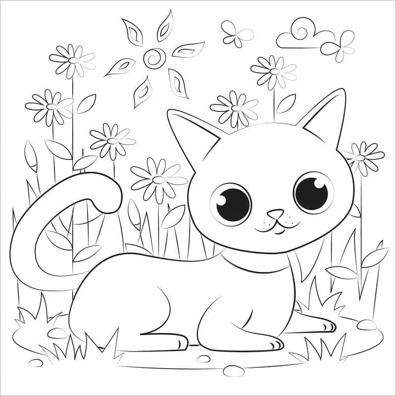 Khám phá tô màu vẽ con mèo chibi ngộ