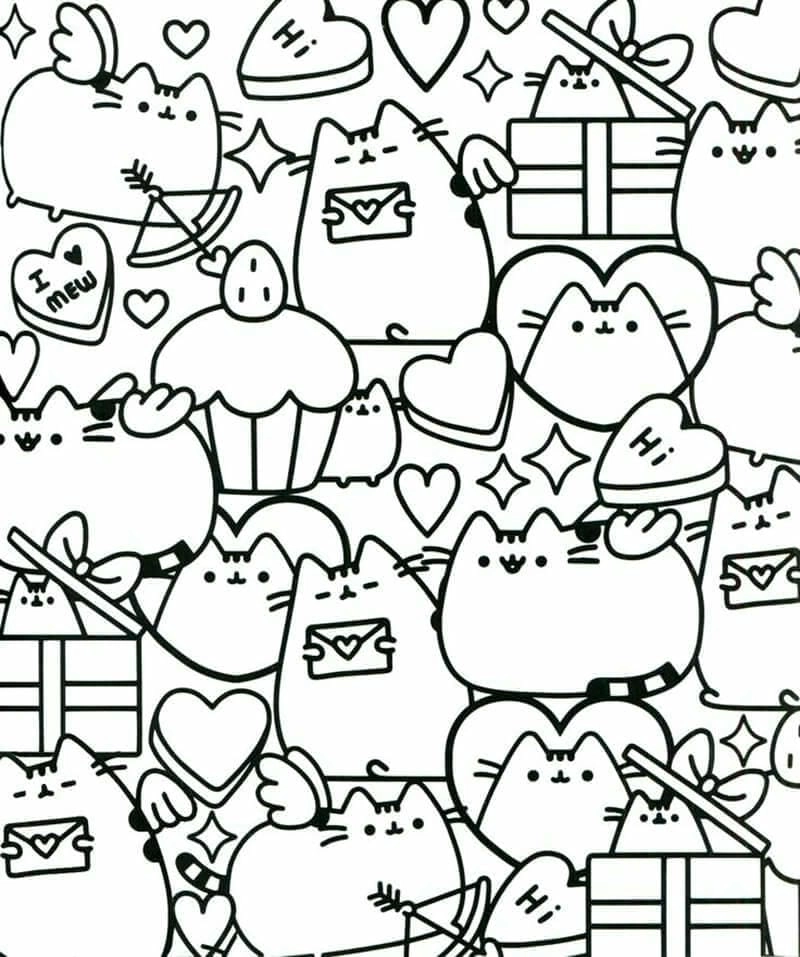 Thỏa sức tô màu mèo Pusheen ngộ nghĩnh