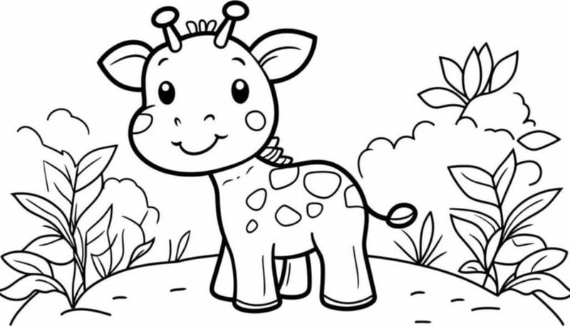 Bộ sưu tập tranh tô màu con vật cute dành cho bé