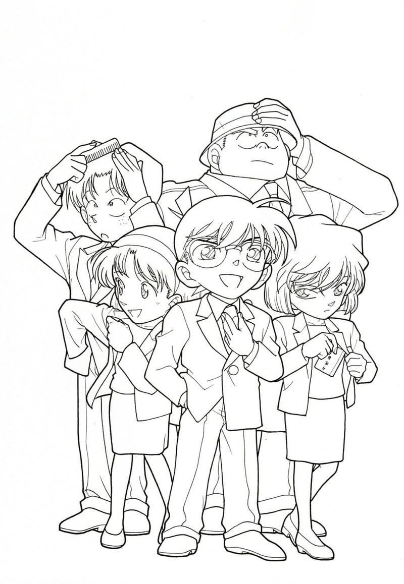 Kudo Shinichi tranh tô màu conan là lựa chọn siêu hấp dẫn cho bé