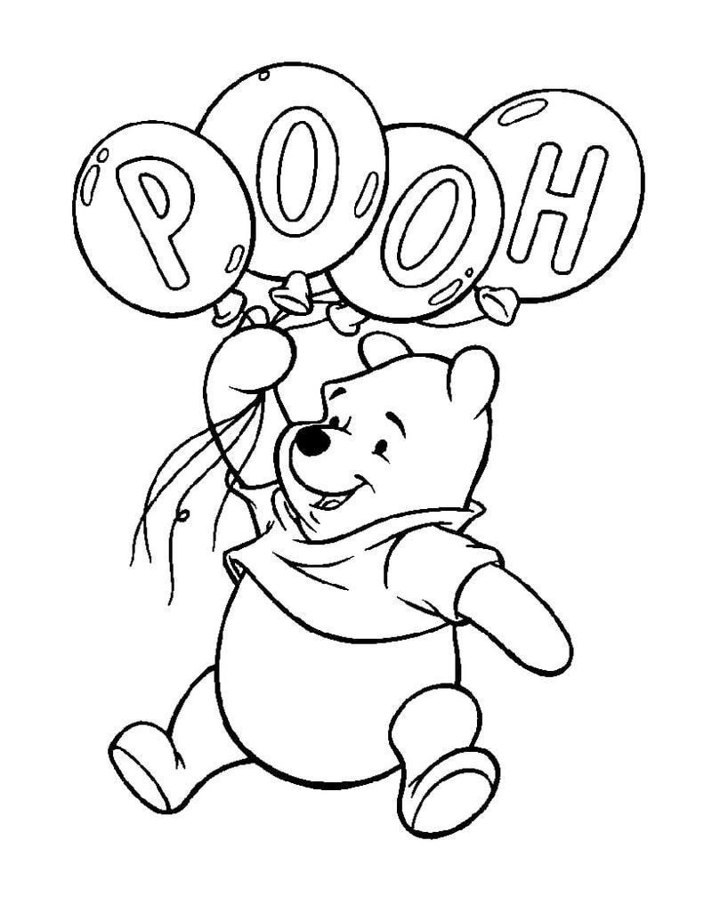 Giới thiệu bộ tranh tô màu gấu pooh kinh điển dành cho bé tập tô