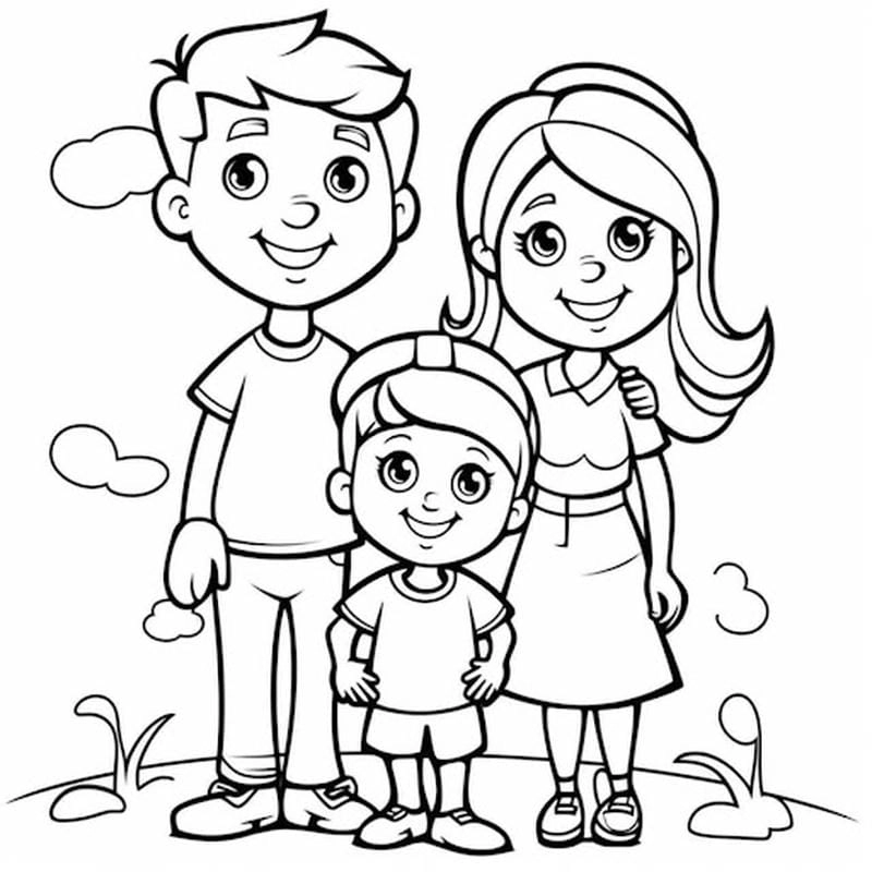Bé yêu tranh tô màu gia đình của bé sáng tạo